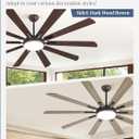 Fanbulous 72 Inch Ceiling Fans with Lights and Remote, Outdoor Large Ceiling Fan with 10 Blades, 36W LED Light 3CCT, 6 Speed Reversible DC Motor, Modern Big Ceiling Fan for Living Room,Patio.