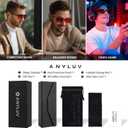 ANYLUV Blue Light Blocking Glasses Men Computer Gaming Glasses Lightweight Al-Mg Metal Anti Eyestrain Eye Protection (A4- Black(sleep Enhancement))
