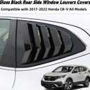 MUTUSAISI Rear Side Window Louvers Air Vent Scoop Louver Fit for Honda CR-V CRV 2017-2022 Gloss Black Window Scoop Louver Cover ABS Sun Rain Shade Vent 2pcs