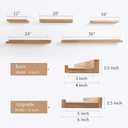 Oak Floating Shelves Natural Wood Wall Mounted Display Picture Ledge Wall Shelf for Home Office Living Room Bedroom Storage Shelf 4X36 inch
