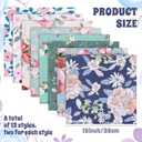 Tatuo Spring Flower Cotton Cloth Napkins Set of 24, 15 x 15 Inch Floral Dinner Napkins Soft Absorbent Washable for Family Cocktail Wedding Kitchen Dining Room Table Tea Party(Lovely Flowers), 6.7" x 5.5"