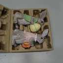 Hodao Easter Bunny Decorations Spring Home Decor Bunny Figurines Gifts (Easter Gray Rabbit 2pcs)