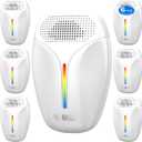 Upgraded Ultrasonic Repeller & Insect Indoor Repeller,Ultrasonic and Repellent for Roach,Rodent,Mouse,Bugs,Mosquito,Mice,Spider,Ant,3 Mode Switching,6 Packs