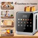 Touch Screen Toaster 2 Slice, Stainless Steel Smart Digital Toasters with Single Slot Toasting, Memory Function, 5 Bread Types & 6 Shade Settings,1.5" Wide Slot, 900W