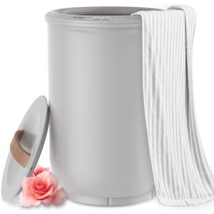 Luxury Bucket Style Towel Warmer, FLYHIT Large Towel Warmer, Auto Shut Off, Fits Up to Two 40"X70" Oversized Towels,Bathrobes, Bucket Bath Towel Warmers for bathrooms, Pools and Spa(20L, Gray)