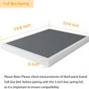 SHLAND Box Spring Full 5 Inch Low Profile Heavy Duty Metal Mattress Foundation with Easy Clean Fabric Bed Cover, Non-Slip, Noise Free, Easy Assembly