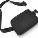 Cross Body Fanny Pack for Women,Fashion Waist Packs Crossbody Bags,Belt Bag with Adjustable Strap - Black