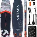CETANA Extra Wide Inflatable Paddle Board 11'6 x 35" x 6", 450LB High Weight Capacity Wide Stable Stand Up Paddle Board for Beginners, 2–3 Person Large Paddleboard with 3 Fins, Dual Bungee, 15 D Rings