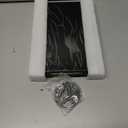 HIEEY 3 Way Mirror for Hair Cutting,360 Trifold Mirror with Height Adjustable Telescoping Hooks,and 5X Magnification,for Makeup, Hair Styling (Black)