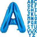 TONIFUL 40 Inch Large Blue Letter A Balloons Giant Alphabet Letter Balloons,Foil Mylar Big Balloons for 2026 Graduation Birthday Party Anniversary New Year Graduation Supplies Decorations
