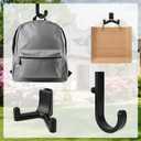 Tinoaly 21pcs Tool Storage Hooks, Black J/Y-Shaped Hooks with Screw Wrench Garden Organizer Tools Hanging Storage Rack Hanger Parts Compatible for Suncast and Craftsman