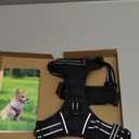 PoyPet No Pull Dog Harness, No Choke Front Lead Dog Reflective Harness, Adjustable Soft Padded Pet Vest with Easy Control Handle for Small to Large Dogs(Black,M)