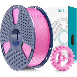 SUNLU PLA+2.0 3D Printer Filament, Upgrade PLA+ Filament 1.75mm, Tougher and Stronger, Neatly Wound PLA Plus Filament, Dimensional Accuracy +/-0.02mm, 1KG Spool(2.2lbs), Pink
