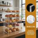 5 Tiers Large Acrylic Counter Top Bakery Display Case 5mm high Impact PETG Panels Bread Case 19.5" L X 10.2" W X 30" H Party Cake Cabinet (5 Tiers)