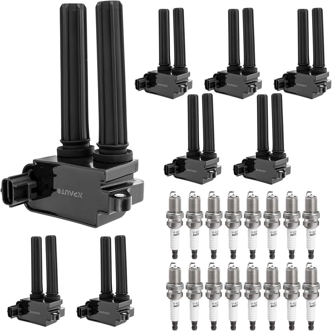 Ignition Coil Pack Spark Plugs fit for V8 5.7 Hemi Dodge Ram 1500, Chrysler 300, Challenger Charger Durango, Jeep Commander Grand Cherokee, 2009 2010 2011 2012 2013 2014 2015 2016 2017 2018 2019 2020