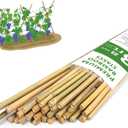 Plant Stakes,3FT Longer Sturdy Natural Bamboo Garden Stakes,GAGINANG 25Pcs Bamboo Sticks Trellis Support for Tomato, Vegetables Beans Trees Climbing Plants