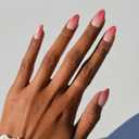 Glamnetic Press On Nails - Faded Feelings | Spring Nails | Short Almond Fake Nails with Pink Velvet Ombre Tips in a Velvet & Glossy Finish, Salon Quality | 15 Sizes - 30 Nail Kit with Glue