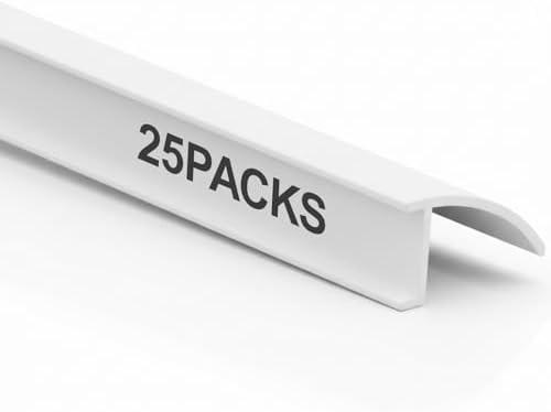 Maasechs 25 Pack Window Glazing Bead 72" x 1/2" x 9/32" Snap in Vinyl Window Glazing Bead Frame Seal Snap Vinyl Trim Weather Resistant for Home Residential Commercial Use, White