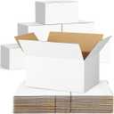40-Pack-Small-Shipping-Boxes-9x6x4, Corrugated-Cardboard-Boxes-for-Packaging-Small-Business, White-Boxes-Mailers