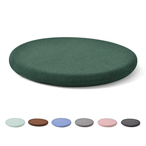 14In Round Stool Cushion Memory Foam Small Chair Cushion Circle Chair Pad Kitchen Dining Seat Pad for High Stool Chairs Bistro Bar Green