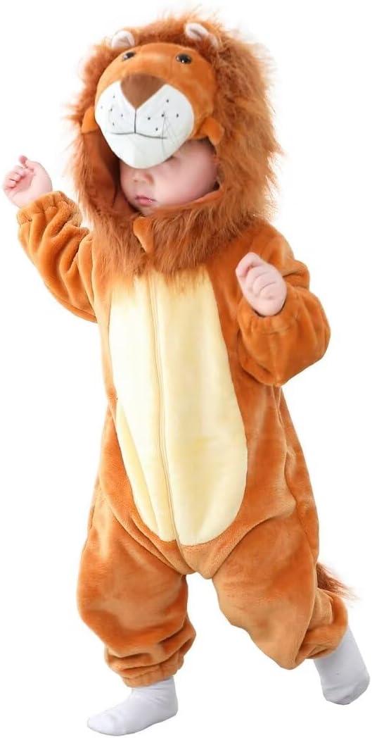 ABTSHU Baby Animal Costumes Toddler Halloween Dress Up Outfit (12-18 Months/Height 29"-31", Lion)