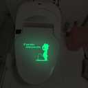 Glow in The Dark Toilet Stickers - Decals for Toilet Lid and Seat, PET Waterproof Bathroom Stickers for Kids and Adults