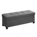 SONGMICS Storage Ottoman Benc,Dark Grey