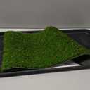 Ottomanson Artificial Grass Puppy Potty Training Pad with Tray, 15" x 30" Reusable Pee Pad for Small Pets and Dogs