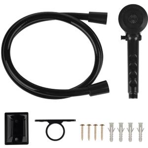 RV Shower Head with Hose - Non-Metallic Outdoor RV Shower Kits Replacement with Pause Function for RVs, Fifth Wheels, Motor Homes, Travel Trailers, Campers, Boats, Black