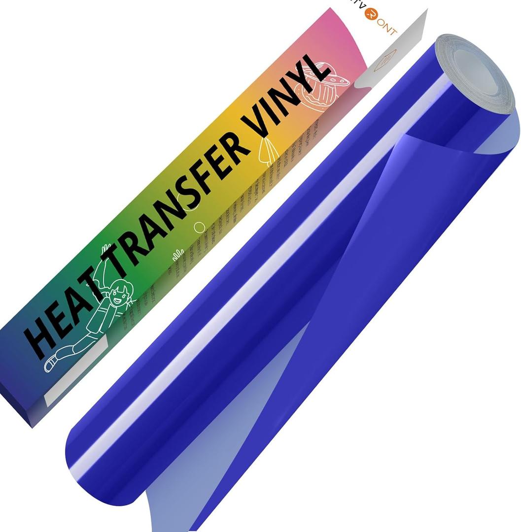 HTVRONT Royal Blue HTV Vinyl Roll - 12" x 10ft Royal Blue Iron on Vinyl for All Cutter Machine & Silhouette Cameo, Heat Transfer Vinyl Rolls for t Shirts - Easy to Cut & Weed for Heat Vinyl Design
