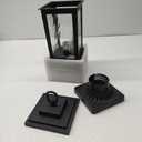 VIANIS Outdoor Post Lights, Dusk to Dawn Post Lights Outdoor,Black Post Lantern with Pier Mount Base, Waterproof Aluminum Body with Water Glass for Patio, Garden, Driveway
