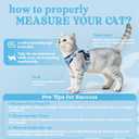 rabbitgoo Cat Harness and Leash for Walking, Escape Proof Soft Adjustable Vest Harnesses for Cats, Easy Control Breathable Reflective Strips Jacket, Light Blue,M