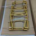 HAPPY KIT 3 Tier Serving Tray Set with Gold Freely Combinable Rack,12 Inch Tiered Tray Stand,Widened Porcelain Platters,Decor Cupcake Stand for Christmas Party Display,Dessert Trays Collapsible (12.5" x 17" x 8.5")