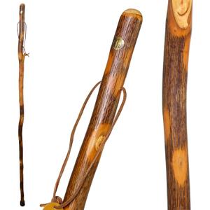 Brazos Rustic Wood Walking Stick, Hickory, Traditional Style Handle, for Men & Women, Made in The USA