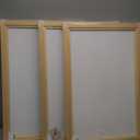 Framed Netural Wall Art for Living Room, Large 3 Piece Abstract Pastel Grunge Forest Landscape Tree Canvas Artwork Set, Modern Art Decorative Nordic Painting Picture Prints for Hallway Office 24x36 In