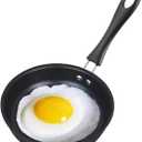 4.92 Inch Non Stick Omelette Mini Frying Pan for One Egg, Easy Clean Round Small Pan with Ergonomic Handle, Stainless Steel Heat Resista-nt Non Stick Pot for Single Eggs Pancakes