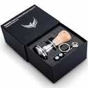 KNODOS Spring Loaded 54mm Espresso Tamper for Breville Barista Express & Bambino, Self Leveling Calibrated Coffee Tamper with Maple Wood Handle 30LB