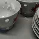 fanquare Vintage Porcelain Tea Set for Women Tea Party, Cup and Saucer Set for 6, Wedding Floral Teapot Set for Adults, Pink Rose