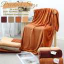 24 Pack Terracotta Wedding Flannel Throw Blankets Bulk 50 x 60 Inch with to Have to Hold Card and Rope Fleece Throw Blanket for Wedding Gifts Bed Couch Sofa Season Soft Lightweight(Terracotta)