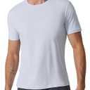 BRXL Workout Shirts for Men Lightweight Moisture Wicking Crewneck Running Athletic T-Shirts Short Sleeve Gym Tops Grey (Black)