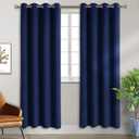 BGment Blackout Curtains for Bedroom - Grommet Thermal Insulated Room Darkening Curtains for Living Room, Set of 2 Panels (52 x 72 Inch, Navy Blue)