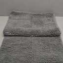 OLANLY Bathroom Rugs 48x20, Extra Soft Absorbent Chenille Bath Rugs, Rubber Backing Quick Dry, Machine Washable Bath Mats for Bathroom Floor, Tub and Shower, Home Decor Accessories, Grey
