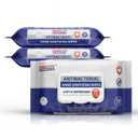 Germisept Antibacterial Hand Sanitizing Wipes Bulk Buy (50 Count x 3 Pack = 150 Wipes)