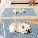 Dog Crate Pad for Dog Cages Soft Tricot Kennel Pad Anti-Slip Dog Bed Mat for Crates Durable Washable All Season Pet Beds Blue 42280.2inch