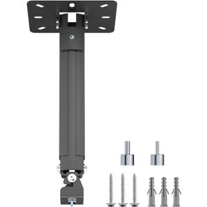 suptek Extended Mini Projector Ceiling Mount Adjustable Wall Mount with Thread Adapters for Projector DVR Camera, Max 21inch (PR05MINIB) (Black)