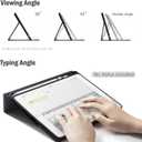 Antbox Case for iPad 9th Generation/iPad 8th Generation with Pencil Holder Vegan Leather Smart Cover for iPad 10.2'' 9th/8th/7th Gen (NavyBlue)