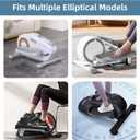 Non-Slip Workout Mat for Under Desk Ellipticals, Thicker & Quieter,23.6x17.7x0.2", Suitable for Ellipse Leg Exerciser, Foot & Leg Pedal Exerciser for Seniors Fitness, Floor Protection ,Enhanced Stability, Black