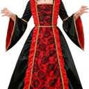 Gorkonpy Vampire Costume for Girls Gothic Halloween Party Dress Up (810 Years) S