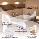 Spidfee Shower Splash Guard Kit, Large Splash Guards for Bathtub Waterproof Self-Adhesive Shower Corner Guards to Keep Water in Shower or Bath, Pack of 2 (9.1 x 7.1 inches)
