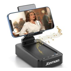 Cell Phone Stand with Wireless Bluetooth Speaker and Anti-Slip Base HD Surround Sound Perfect for Home and Outdoors with Bluetooth Speaker for Desk Compatible with iPhone/ipad/Samsung Galaxy